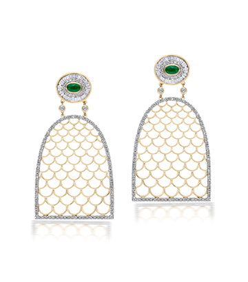 Diamond and Emerald earrings